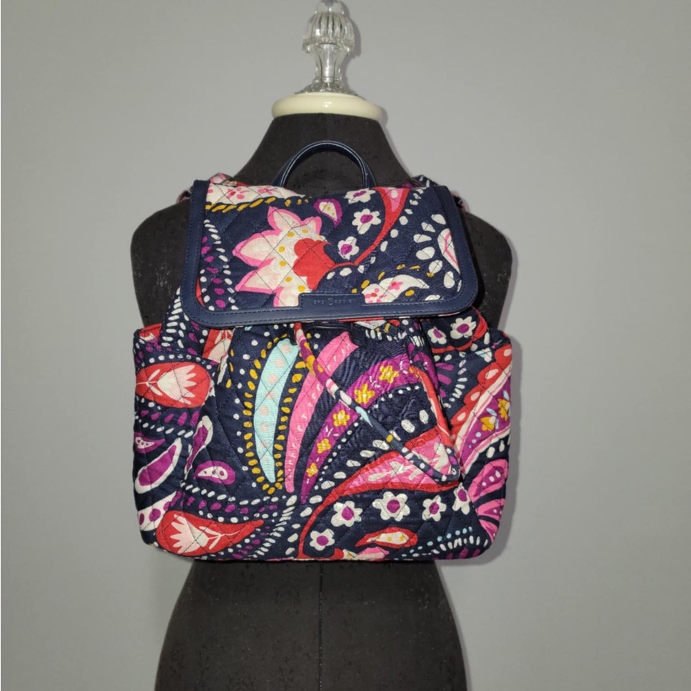 Vera Bradley Painted Paisley Pattern Mid-Sized Backpack/Purse